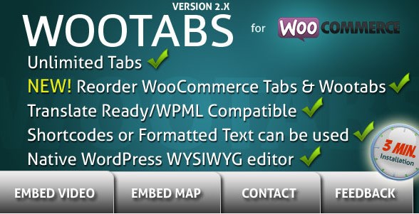 WooTabs – Add Extra Tabs To WooCommerce Product Page 2.1.8