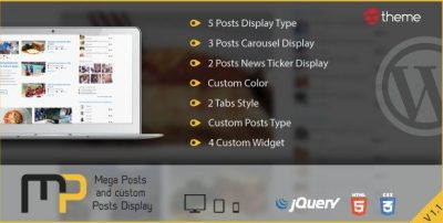 Mega Posts and Custom Posts Display WP Plugin  1.1
