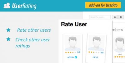 User Rating / Review Add on for UserPro 3.8.2