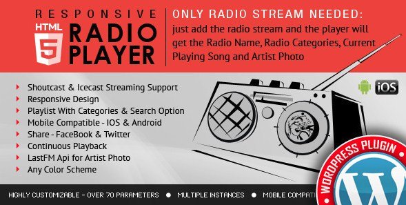 Radio Player Shoutcast & Icecast WordPress Plugin 4.4.9
