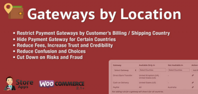 WooCommerce Gateways by Location 1.3.1