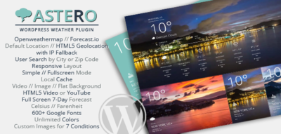 Astero WordPress Weather Plugin 2.0.1