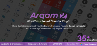 Social Counter Plugin for WordPress - Arqam  2.5.1