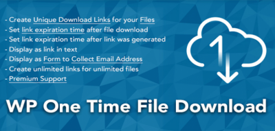 WP One Time File Download - Unique Link Generator WordPress Plugin  2.6.4