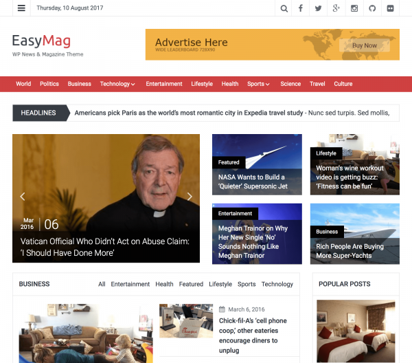 FameThemes EasyMag Pro WordPress Theme 1.3.5