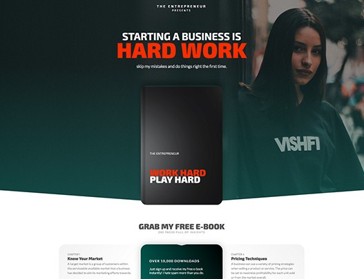 Elementorism The Entrepreneur Landing Page 1.0