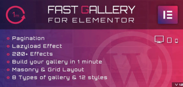 Fast Gallery for Elementor WordPress Plugin  1.0