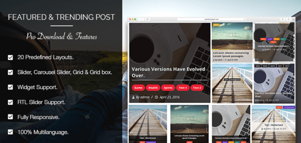 WP OnlineSupport Featured And Trending Post Pro  1.6.2