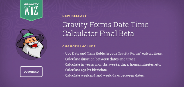 Gravity Forms Date Time Calculator  1.0