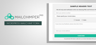 MailChimper PRO - WordPress MailChimp Signup Form Plugin  1.8.1