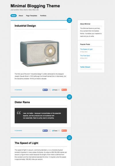 OboxThemes Minimal WordPress Theme 1.1.3  1.1.3