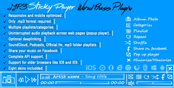 MP3 Sticky Player Wordpress Plugin 7.5.1