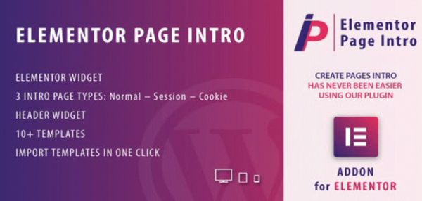 Page Intro for Elementor WordPress Plugin 1.0 Page Intro for Elementor WordPress Plugin 1.0