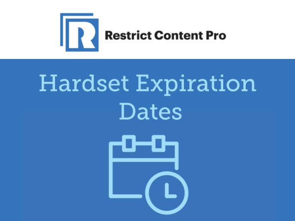 Restrict Content Pro – Hard-set Expiration Dates 1.1.4 Restrict Content Pro – Hard-set Expiration Dates 1.1.4