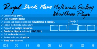 Royal Dock Menu Multimedia Slider Wordpress Plugin 1.1