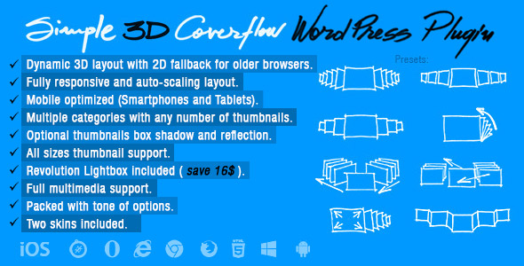 Simple 3D Coverflow Wordpress Plugin 1.1