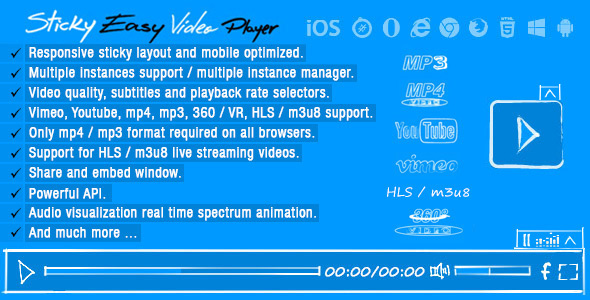 Sticky Easy Video Player Wordpress Plugin 1.1