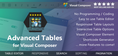 Tablenator - Advanced Tables for Visual Composer 2.1.5
