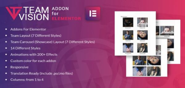 Teamvision for Elementor WordPress Plugin 1.0 Teamvision for Elementor WordPress Plugin 1.0