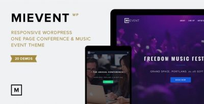 MiEvent – Responsive Event & Music WordPress Theme 1.0
