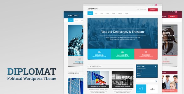 Political Candidate Responsive WordPress Theme – Diplomat 1.1.8