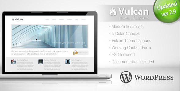 Vulcan – Minimalist Business WordPress Theme 2.9