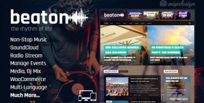 Beaton – Music Radio & Events WordPress Theme 1.4.1