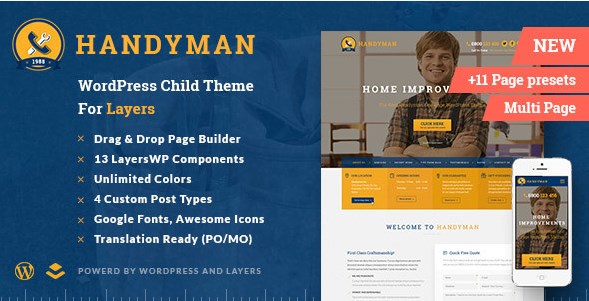 Handyman – Craftsman Business WordPress Theme 1.4.4.4