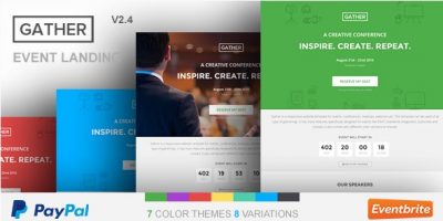 Gather – Event & Conference WP Landing Page Theme 2.6