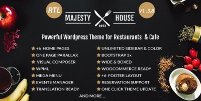 Majesty – Restaurant WooCommerce WordPress Theme 2.0.7