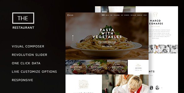 The Restaurant – Restaurant and Catering One Page Theme 1.3.1