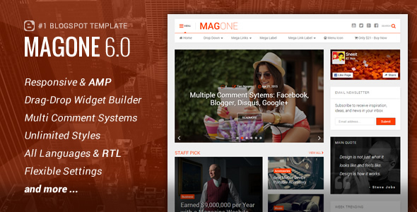 MagOne - Responsive Magazine & News WordPress Theme 8.1