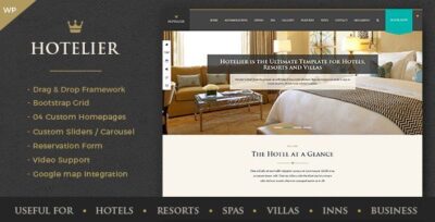 Hotelier – Hotel & Travel Booking WordPress Themes 1.1