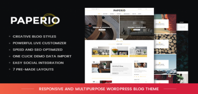 Paperio - Responsive and Multipurpose WordPress Blog Theme 1.4