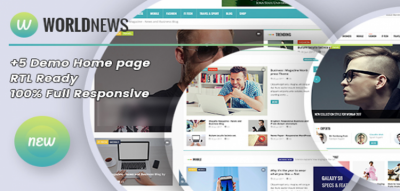 WorldNews - Magazine RTL Responsive WordPress BlogMagazine 1.4