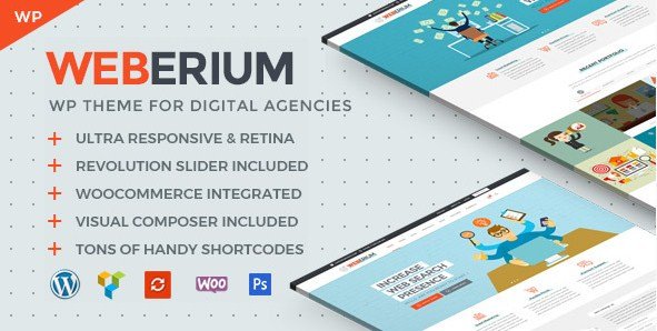 Weberium – Responsive WordPress Theme For Digital Agencies 1.29