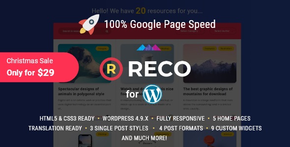 Reco - Minimal Theme for Freebies 5.0.0 Reco - Minimal Theme for Freebies 5.0.0