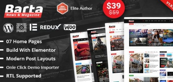 Barta - News & Magazine WordPress Theme  1.11