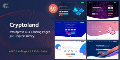 Cryptoland - ICO Landing Pages WordPress Theme 2.2.3