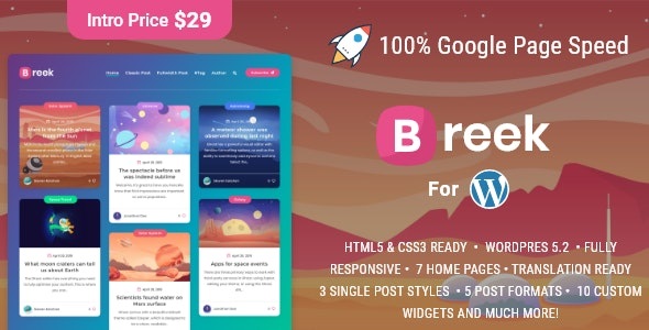 Breek - Minimal Masonry Theme for WordPress  3.6.1
