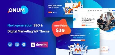Onum - SEO & Marketing Elementor WordPress Theme  1.2.8.4