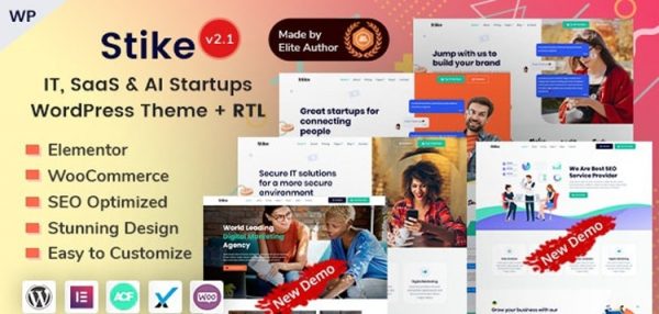 Stike - Elementor IT Startups WordPress Theme  2.7