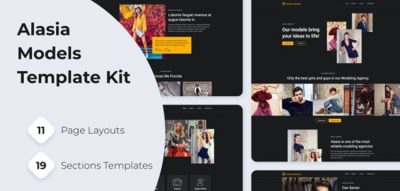 Alasia — Model Agency Elementor Template Kit  1.0.0