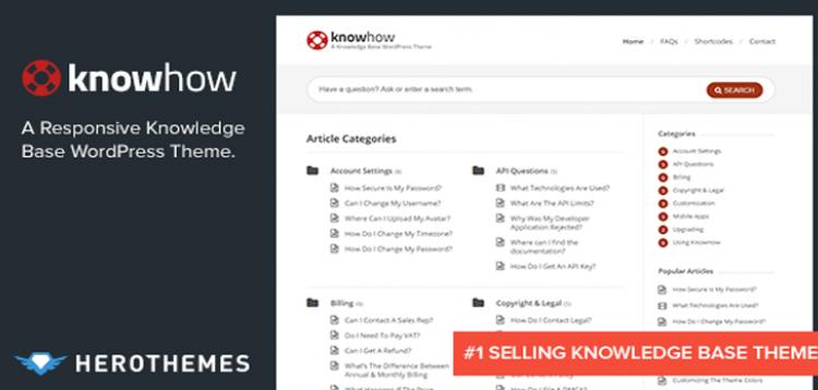 KnowHow - A Knowledge Base WordPress Theme 1.1.20 | WordPress Liga