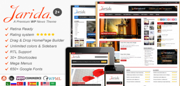 Jarida - Responsive WordPress News, Magazine, Blog 2.4.7