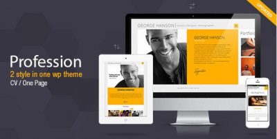 Profession – One Page CV Resume Theme 2.9.4