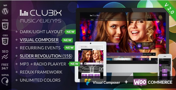 Clubix – Nightlife, Music & Events WordPress Theme  2.3.0