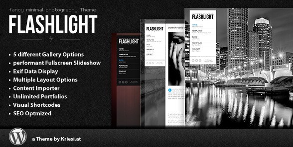 Flashlight – Fullscreen Background Portfolio Theme 4.3