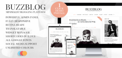 BuzzBlog - Clean and Personal WordPress Blog Theme 2.5