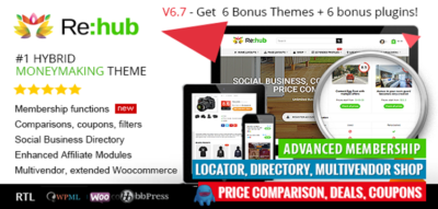 REHub - Directory, Shop, Coupon, Affiliate Theme 17.9.7